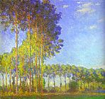 Famous Banks Paintings - Poplars on the Banks of the Epte
